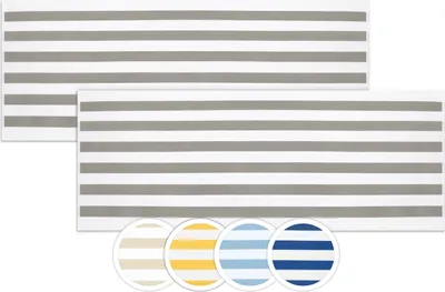 Produktbild von 2er Set Strandtücher, strapazierfähige und saugstarke Badetücher in 70x180 cm, 100% Baumwolle, grau