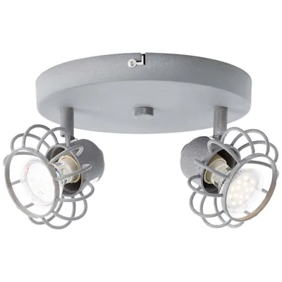 Produktbild von Brilliant Wand- & Deckenleuchte Spotrondell Grau/Beton max. 2 x 25W GU10 ohne Leuchtmittel schwenkbar