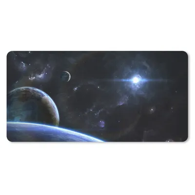 Produktbild von MuchoWow® Schreibtischunterlage Sternplaneten 80x40 cm - XXL Mauspad - Gaming Mauspad