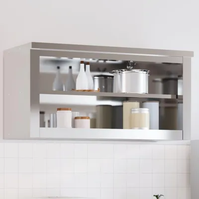Obrázek produktu pro Kuchyňská nástěnná skříňka s policí nerezová ocel 92 x 40 x 46 cm