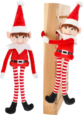 Immagine prodotto di 3.06 elfo di Natale in peluche con mani in velcro - 2 pezzi / circa 40 cm ciascuno - Decorazione (2 pezzi)