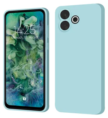 Produktbild von Hülle für Xiaomi Redmi 13 Case Cover Bumper Smartphone Softgrip Schutzhülle Farbe: Hellblau