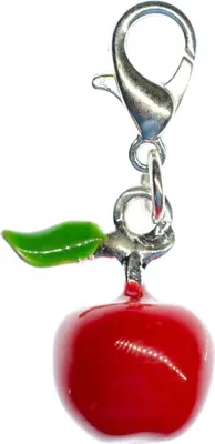 Produktbild von Apfel Äpfel Obst Charm Zipper Pull Anhänger Bettelanhänger Miniblings 3D rot