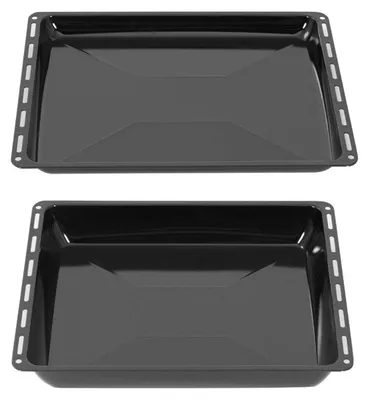 Immagine prodotto di Teglia ICQN 445 x 375 mm 25 e 50 mm, set di 2 teglie smaltate, adatto per Whirlpool, Ignis, Bauknecht, Indesit, Algor, Neckermann, Lloyds, 44,5 x 37,5 cm