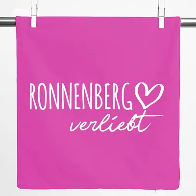 Produktbild von Huuraa Kissenbezug Ronnenberg verliebt 40x40cm Fuchsia Baumwolle Dekokissenbezug Geschenkidee