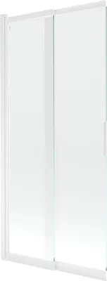 Produktbild von Mexen Fox Duschwand 2-flügelige Schiebetür 85 x 150 cm, transparent, weiß - 891-085-002-20-00