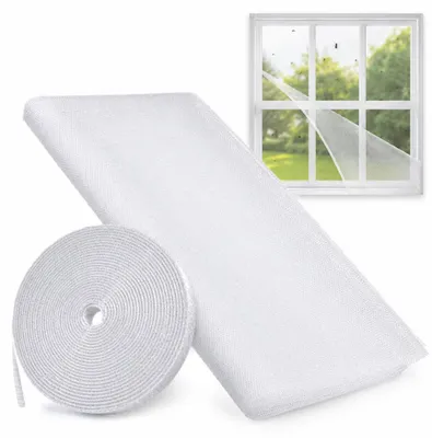 Zdjęcie produktu dla Moskitiera Okienna Lekka Siatka Na Okno 130x150 + Rzep ZESTAW 306161