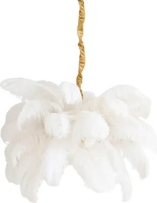 Immagine prodotto di Light & Living - Lampada a sospensione Feather - Bianco - Ø80cm Lampada a sospensione - Lampada da tavolo - Lampada da soggiorno - Lampada da camera da letto - Soggiorno