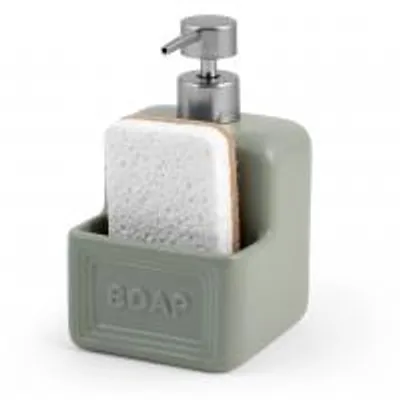 Immagine prodotto di H&H Dosasapone Da Cucina In Vetroceramica Verde Con Spugna