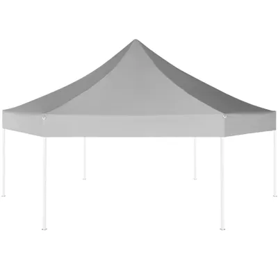 Immagine prodotto di vidaXL Tenda Pop-Up Party Esagonale Pieghevole Grigio 3,6x3,1 m
