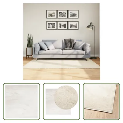 Immagine prodotto di The Living Store Tappeto OVIEDO a pelo corto beige 120x120 cm