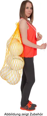 Produktbild von Ballnetz Balltragenetz Balltasche für 6 Bälle Fußbälle Handbälle, GELB