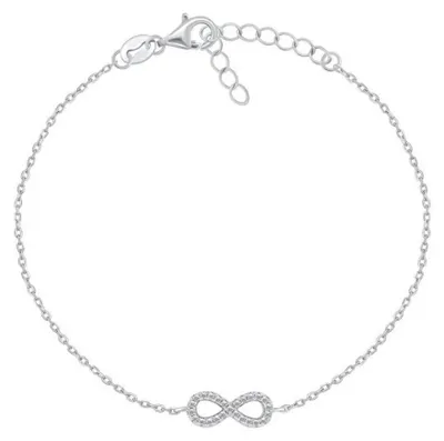 Immagine prodotto di Bracciale in argento con zirconi Infinity BR42W