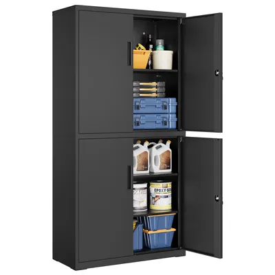 Produktbild von SONGMICS Aktenschrank, Mehrzweckschrank, Büroschrank, 40 x 80 x 180 cm, verstellbare Ablagen