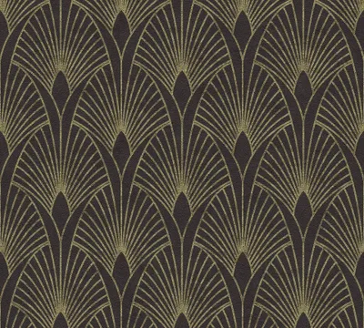 Produktbild von Livingwalls Art Deco Tapete New Walls 50's Glam Vliestapete schwarz gold 10,05 m x 0,53 m
