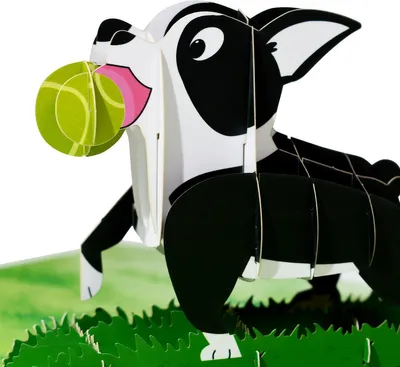 Produktbild von Pop-up-Karte mit Hund, 3D-Pop-up-Karte, Pop-up-Geburtstagskarte, Pop-up-Karte mit Boston Terrier, Karte für Hundeliebhaber, Dankeskarte zum Muttertag, Vatertag, Geburtstag