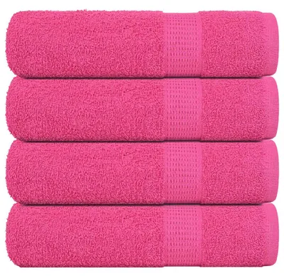 Image de vidaXL Serviettes FROGN, lot de 4, rose, 50 x 100 cm, 360 g/m²