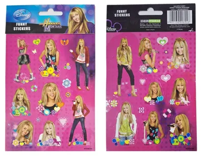 Obrázek produktu pro Sada samolepek Derform Hannah Montana – vtipné dekorativní samolepky do školy, na tvoření a kreativní projekty, EAN 5901130006946