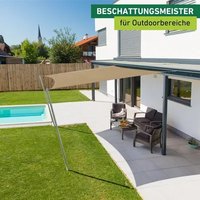 Produktbild von Sonnensegel Viereck, 5x5m, taupe, wasserabweisend