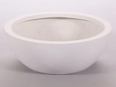 Produktbild von Elegant Einrichten | Pflanzkübel | Fiberglas | schale | rund | D46xH16cm | perlmutt weiß.