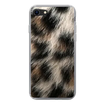 Produktbild von MuchoWow® Handyhülle Schutzhülle Hülle für iPhone SE 2020 Nahaufnahme Pantherdruck Silikon Softcase Handy Hülle - Kartenbesitzer