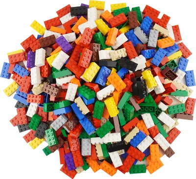 Produktbild von LEGO® 2x4 Steine Bausteine Gemischt Bunt - 3001 NEU! Menge 50x