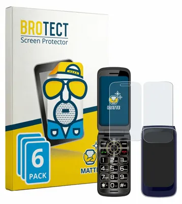 Produktbild von 6x BROTECT Schutzfolie für Guwet G739 (Display+Rückseite) matt entspiegelt
