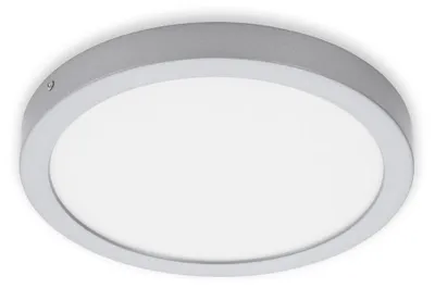 Produktbild von LED Aufbauleuchte Aufbaulampe 4000K IP44 21 W silber Metall Ø30cm Briloner