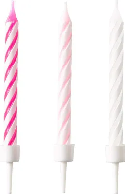 Immagine prodotto di Amscan 11012292 10 candele di compleanno, 3 rosa, 3 rosa e 4 bianche