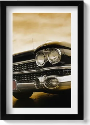 Produktbild von 1959 Cadillac Auto– Wandbild mit Rahmen – Gerahmtes Bild  – Wanddekoration – 20x30 cm – Schwarz
