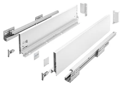 Produktbild von Modernes Schubladensystem Weiß 40kg - Schubkastensystem Push to Open 350mm 120mm