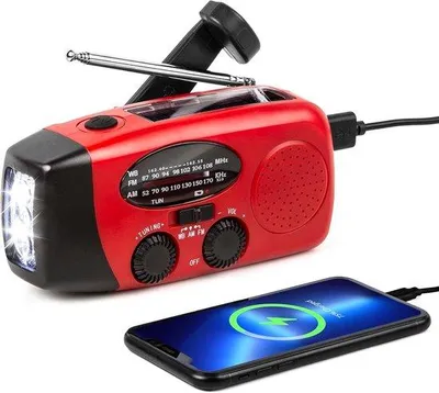 Obrázok produktu pre Ručné rádio na kempovanie a outdoorové aktivity – núdzové situácie – cestovanie – prežitie