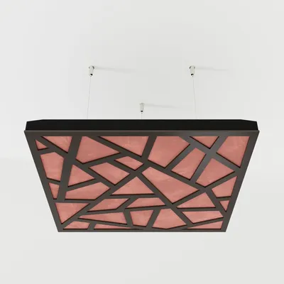 Produktbild von 4er-Set Akustik-Deckenpaneele SKYROSS Samt 50x50x5 cm, Wenge/Rosa
