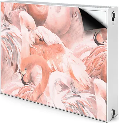 Produktbild von Magnet Heizkörper-Abdeckung Verkleidung Abdeckung Heizkörperabdeckung 80x60 cm  - Flamingos
