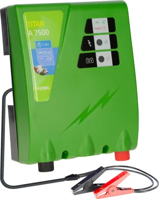 Produktbild von Kerbl Weidezaungerät TITAN A 7500 Akku-Zaungerät, für robuste Tiere