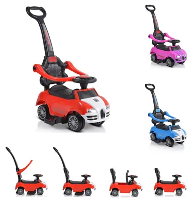 Produktbild von Moni Rutschauto 2 in 1 Rider 308, Rutscher mit Griff, Lehne, Bügel, Fußstütze rot
