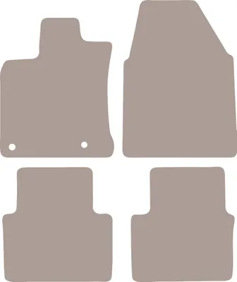 Immagine prodotto di Tappetini auto in velluto per crossover Nissan Qashqai I J10 (largo) (2007-2013) - set di tappetini LUX beige (4 pezzi)