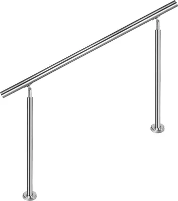 Obrázek produktu pro LARS360 Balkonové zábradlí z nerezové oceli Schodišťové zábradlí vnitřní/venkovní zábradlí 200cm(0 příčníky)
