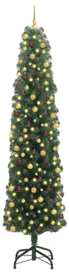 Obrázok produktu pre Umelý vianočný stromček s 300 LED diódami so stojanom zelený 240 cm