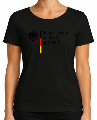 Productafbeelding van Bundesinstitut voor liefhebbers van Saufi bier, cadeau voor bierdrinkers, feestkleding voor dames, T-shirt, zwart, maat 3XL