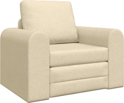 Zdjęcie produktu dla vidaXL Sofa rozkładana kremowa 98 x 71 x 83 cm tkanina