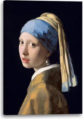 Produktbild von Leinwandbild (60x80cm): Jan Vermeer - Mädchen mit dem Perlenohrring (1665), echter Holz-Keilrahmen inkl. Aufhänger, handgefertigt in Deutschland