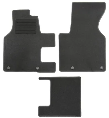 Fußmatten-Set für VW T4 Bus (Schaltgetriebe), 05/2000-04/2003, 3-teilig, Schwarz