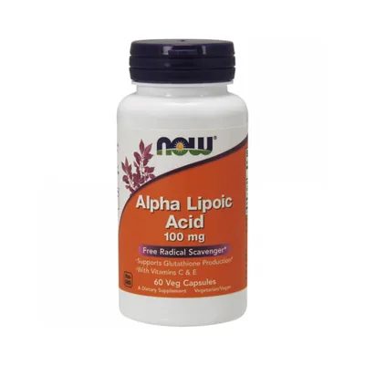 Produktbild von Now Foods Alpha-Liponsäure 100 mg mit Vitamin C und E, 60 Kapseln