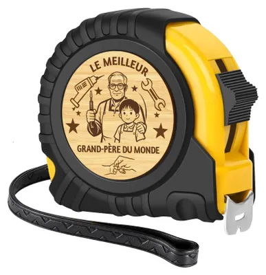 Maßband für Opa, 5 m, graviert, echtes Leder, Geschenk
