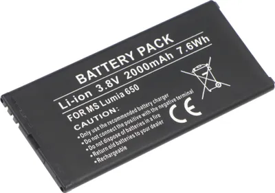 Produktbild von Akku passend für Microsoft Lumia BV-T3G, Lumia 650, Lumia 650 DS 3,8 Volt 2000mAh