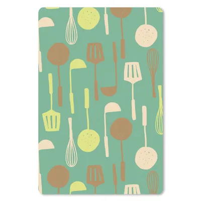 Produktbild von MuchoWow® Mauspad Mousepad Spatel - Löffel - Muster - Küche 18x27 cm - Mousepads - Maus Mat - Pad - Mausunterlage