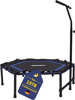 Produktbild von Best Sporting Fitness und Sport Trampolin mit Griff I hochwertiges Sport Trampolin Indoor I Fitness Trampolin 120 x 108 cm I Trampolin Fitness mit verstellbarem Griff I Sportgeräte Zuhause