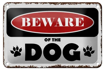 Produktbild von Blechschild Spruch 18x12cm  of the dog Vorsicht Hund