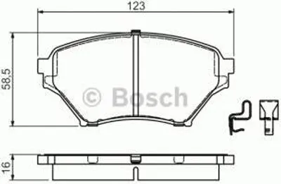 Produktbild von Bosch Bremsbelagsatz, Scheibenbremse  0 986 494 225